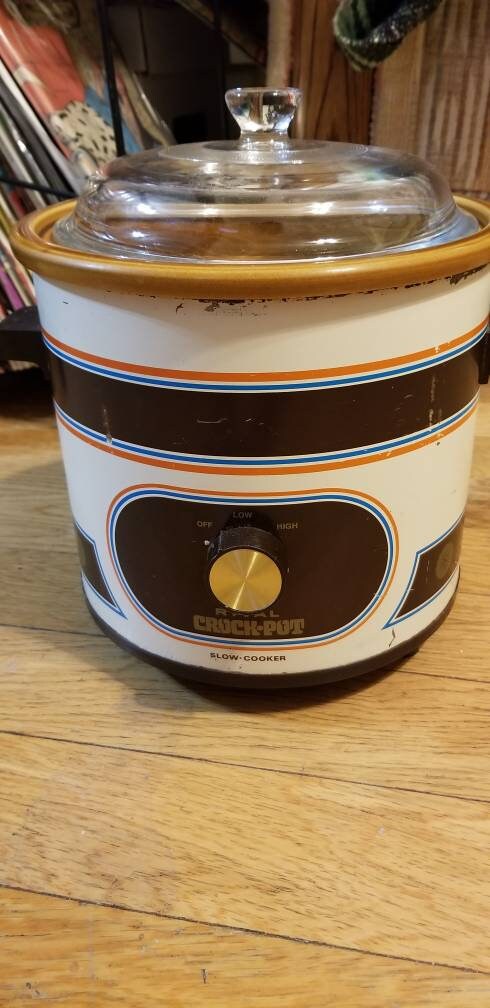 Vintage Rival Mini Crock Pot Crock-ette Retro 1 Qt Slow Cooker Model 3205 