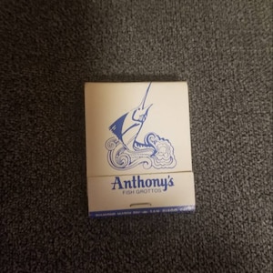 Anthony&#39;s Fish Grottos Vintage Matchbook