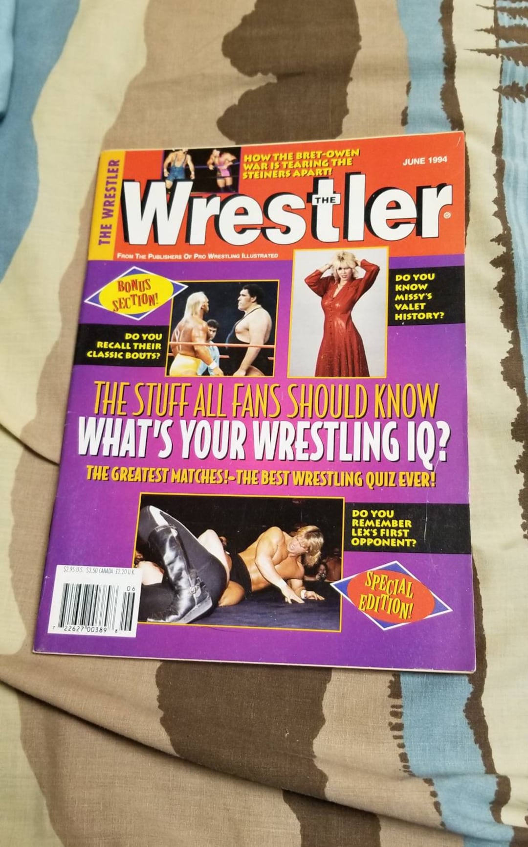 The Wrestler Magazine June C 1994 Lex Luger Hulk Hogan Andre Etsy