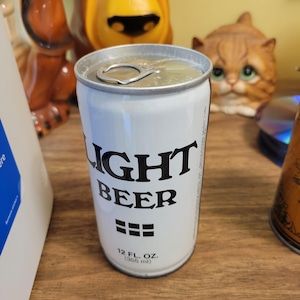 Light Beer Pull Top Beer Can Du Bois Brewing Co. White Can with Black writing