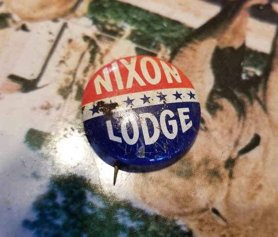 Vintage Nixon Lodge Campaign Pin - image 1