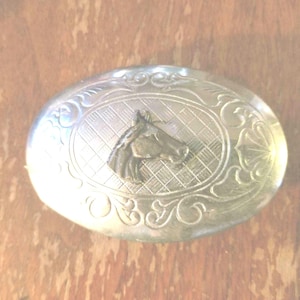 Vintage Pferdekopf Gürtelschnalle