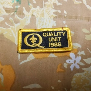 Cub Scouts Quality Unit 1986 Patch