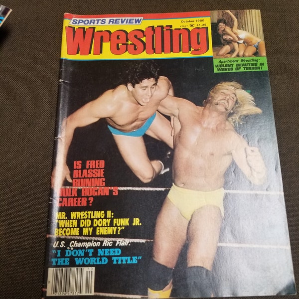 Wrestling Magazine Sports Review October 1980 Hulk Hogan Cover