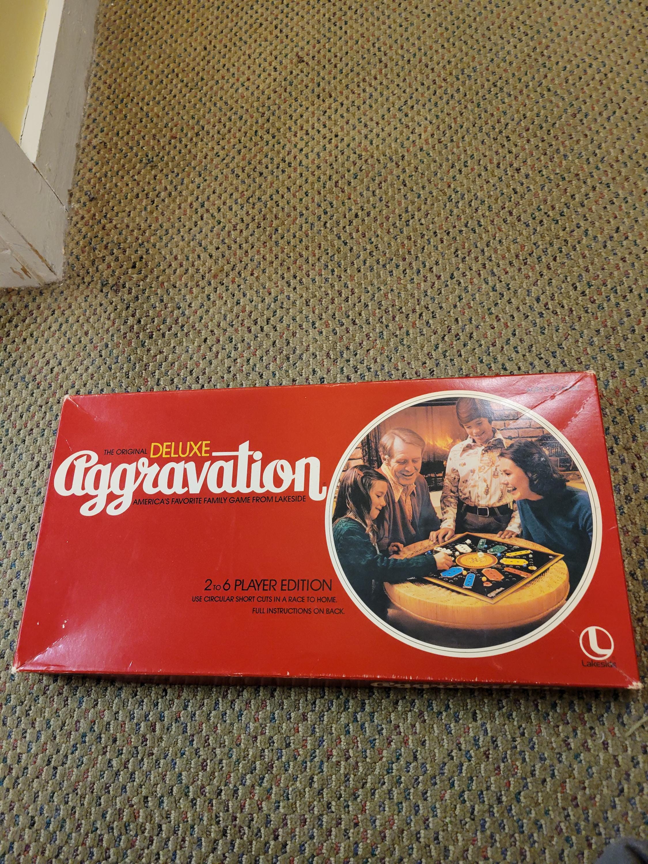 Lakeside Aggravation 1989 Edition Board Game - Classic Marble Strategy Game