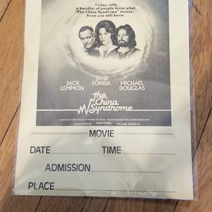 Vintage 1970s The China Syndrome Promotional Flyer UNUSED