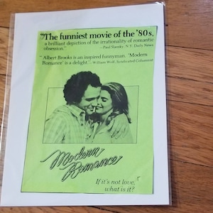 Vintage 1970s Wisconsin Film Society Promotional Flyer Modern Romance