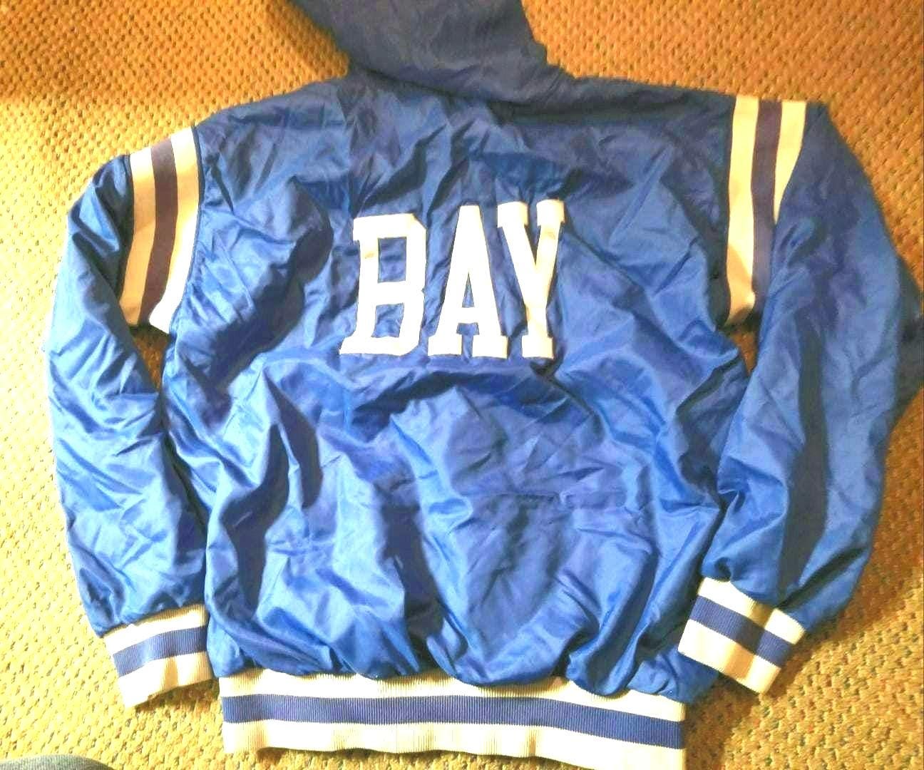 Vintage Russell Athletc Bay Hooded Satin Jacket Size M