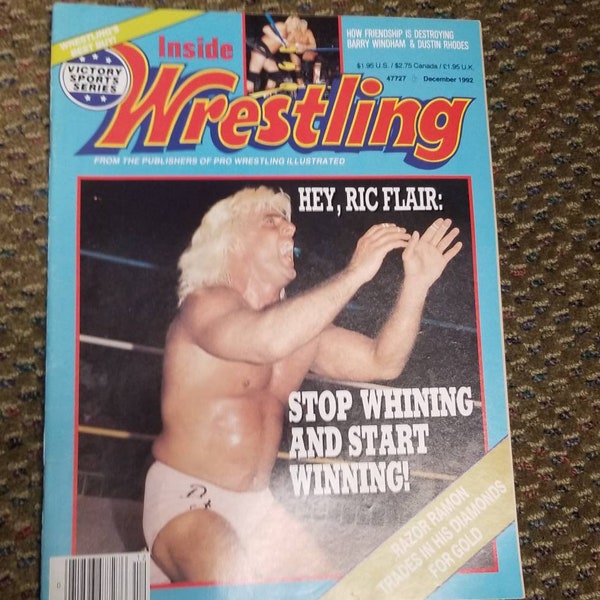 Victory Sports Series Inside Pro Wrestling Magazine December 1992 Ric Flair Cover