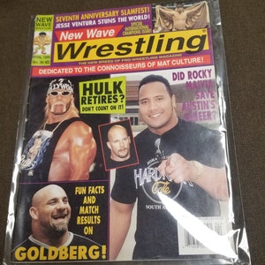 New Wave Wrestling Magazine April 1999 The Rock Goldberg Cover