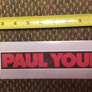 Vintage Paul Young Bumper Sticker