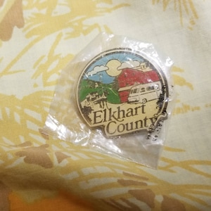 Vintage Elkhart County Pinback Button