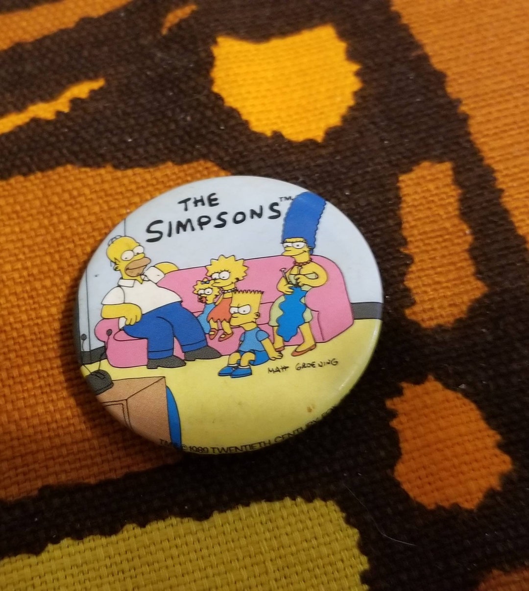 Vintage the Simpsons Pinback Button - Etsy