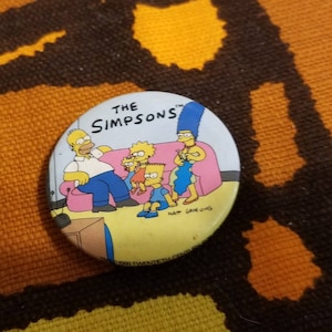 Vintage The Simpsons Pinback Button