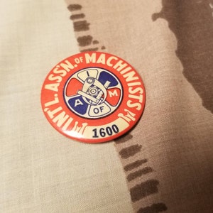 Internationaler Verband der Maschinisten Vintage Button