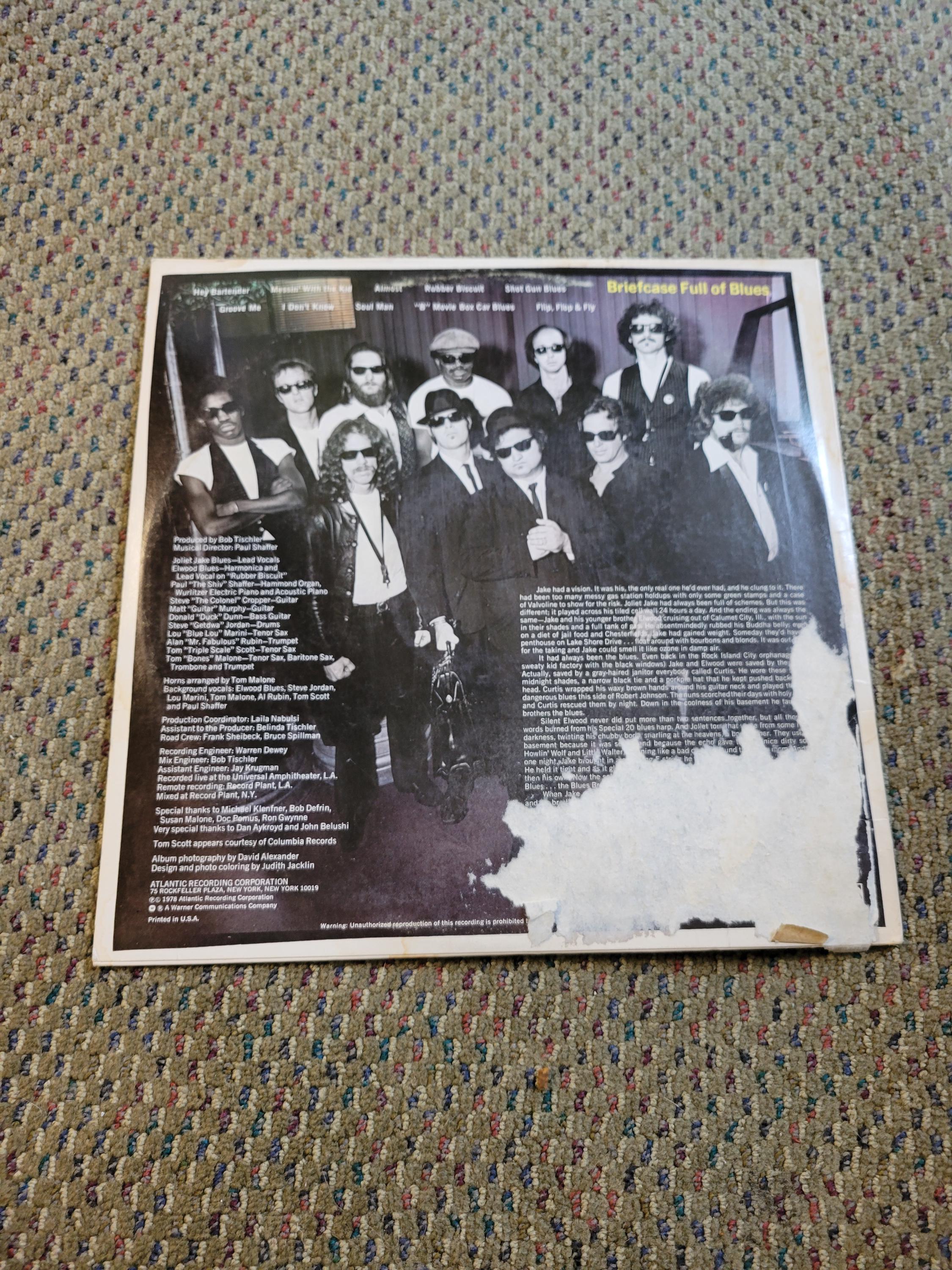 BLUES BROTHERS Briefcase of Blues 78 Lp Atlantic SD-19217 Damaged