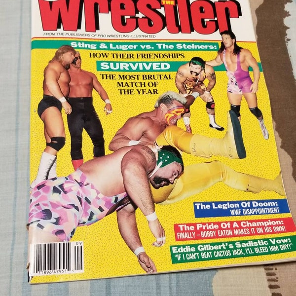 Victory Sports Series The Wrestler Magazine Sting Scott Steiner Cover September 1991