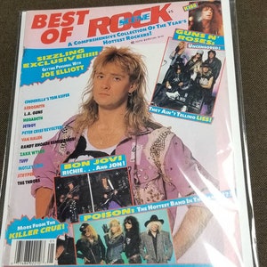 Best of Rock Scene #5 Joe Eliot Cover 1989
