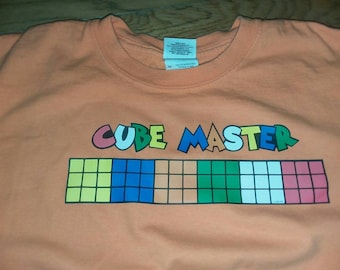 Vintage Cubo Master Camiseta Hierro en Medio