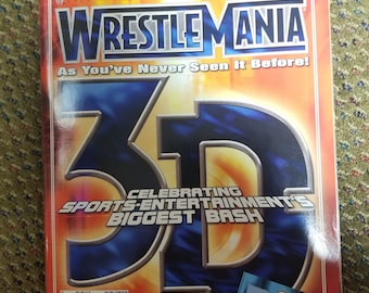 Revista WWE WrestleMania 3D (abril de 2004) Gafas 3D incluidas.