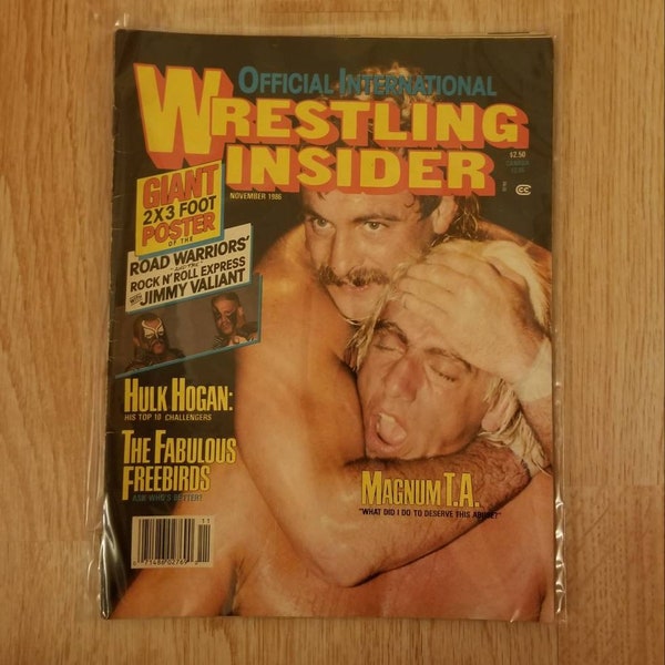 Wrestling Insider November 1986 Magazine Magnum TA The Fabulous Thunderbirds Hulk Hogan