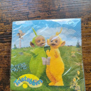 Vintage TELETUBBIES  Paper Beverage Napkins Birthday Party Supplies New