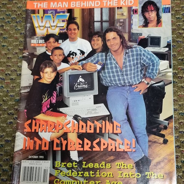 WWF Magazine October 1995 Bret Hart Cover