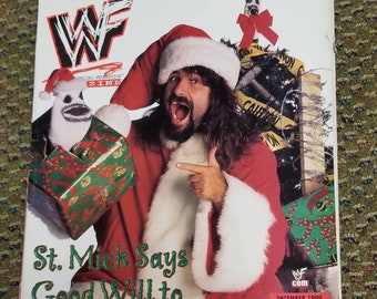 WWF Magazine December 1999 Mankind Christmas Cover