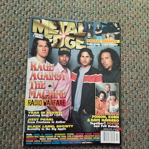 Metal Edge Magazine February 2000 Rage Against The Machinr Cover