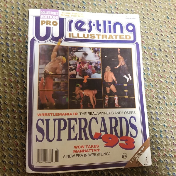Pro Wrestling Illustrated August 1993 Supercards 1993 Wrestlemania IX Magazine