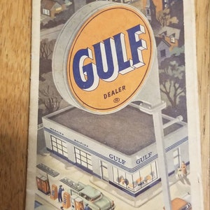 Vintage Golfo Alabama Kentucky y Tennessee Hoja de ruta