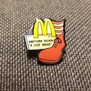 Vintage McDonald&#39;s Hartford Region A Step Ahead Employee Enamel Pin