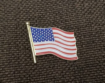 Vintage American Flag Enamel Pin