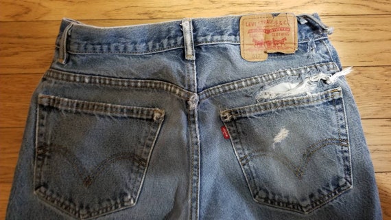 Vintage Levi's Boot Cut 512 Distressed Jeans 32x30