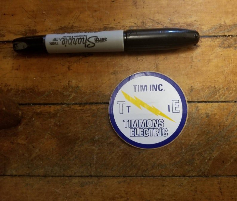 Vintage Tim Inc Timmons Electric Sticker - Etsy