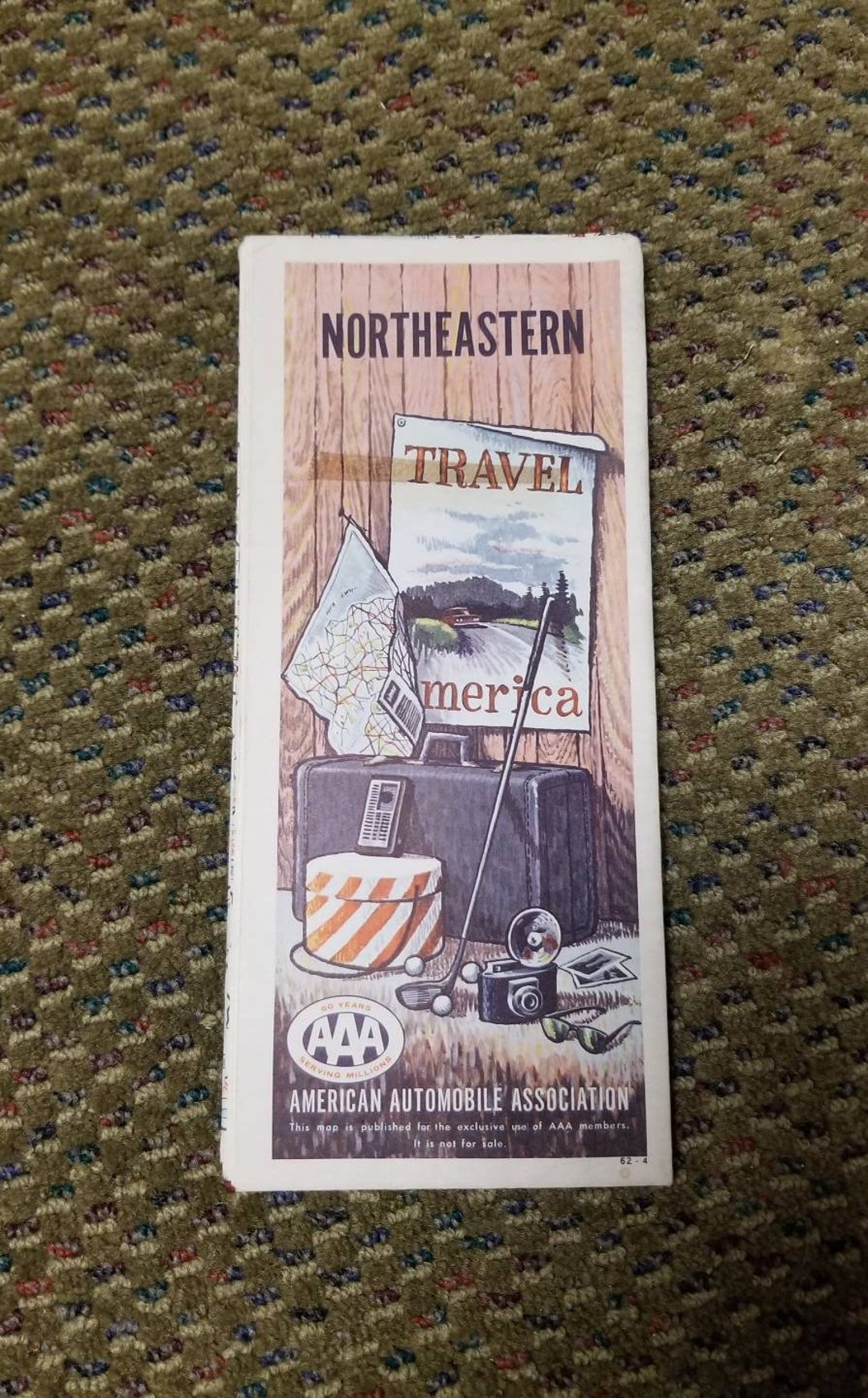 ヴィンテージ トラベル アメリカ北東部の道路地図 - Etsy 日本