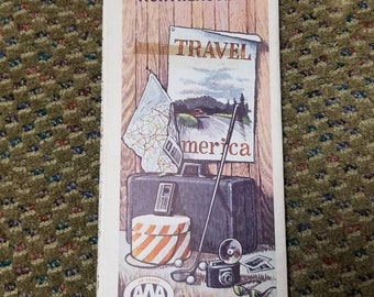 ヴィンテージ トラベル アメリカ北東部の道路地図 - Etsy 日本