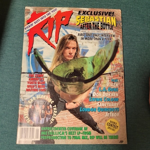 RIP Magazine Issue Jan 1991 Sebastian Bach Slayer Living Colour Metallica