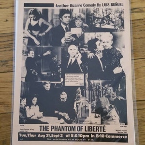 Vintage The Phantom of Liberte Promotional Flyer