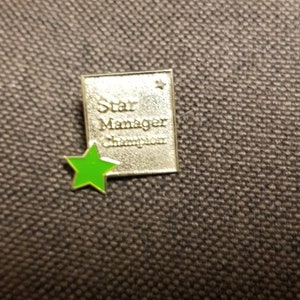 Vintage Star Manager Champion Pin