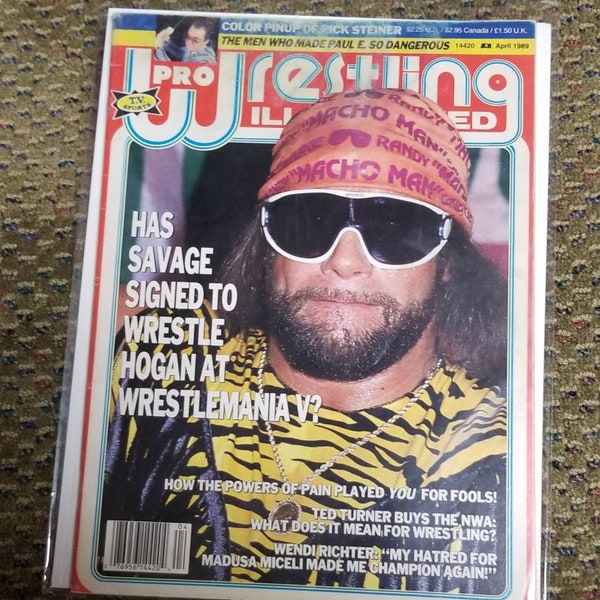 Pro Wrestling Illustrated Magazine April 1989 Randy Savage Cover