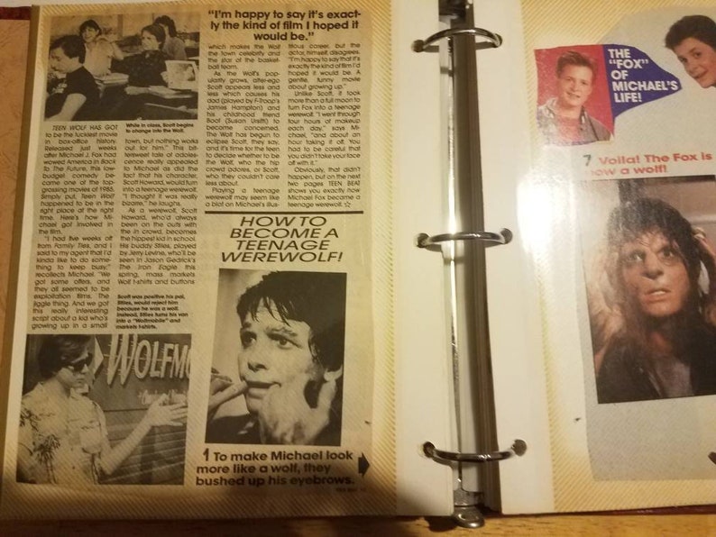 Vintage Michael J Fox Scrap Book Photo Album