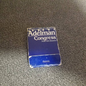 Adelman para o Congresso, nova cartela de fósforos do 4º distrito