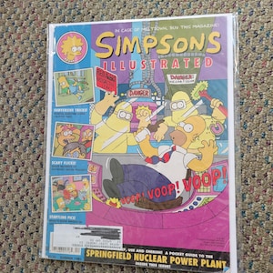 Revista ilustrada de Los Simpson Bart Homer 1991 Quiosco Verano Radioactivo