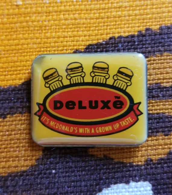 McDonald's Arch Deluxe Vintage Enamel Lapel Pin - image 1