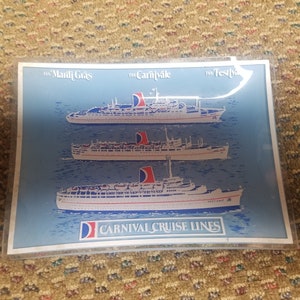 Vintage Carnival Cruise Line Mardi Gras Ashtray