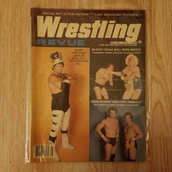 Wrestling Revue May 1983 Magazine Jerry Lawler Cover