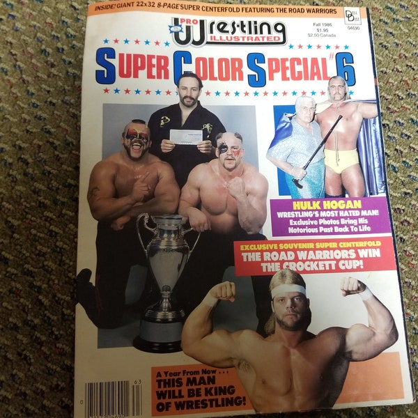 Pro Wrestling Illustrated Fall 1986 Super Color Special #6 Axe Demolation Hulk Hogan Cover