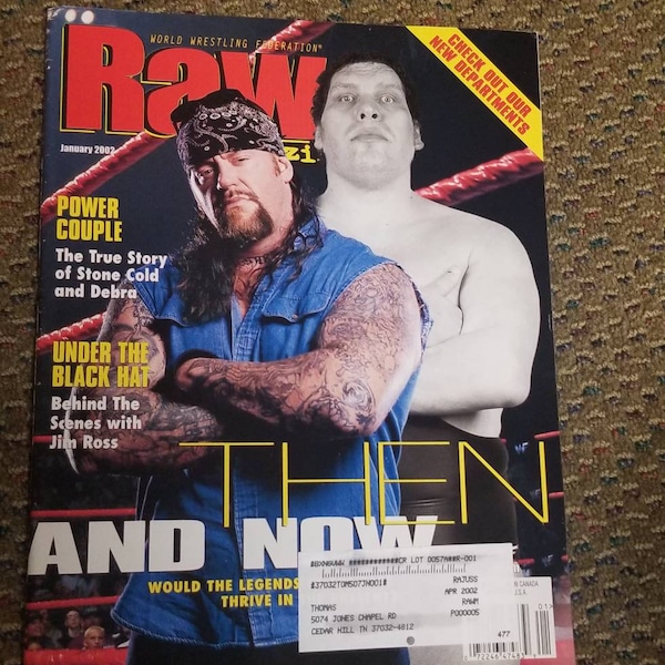 WWF Raw Magazine January 2002 The Undertaker Cover