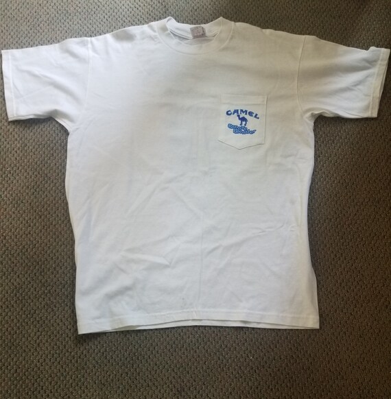 camel cigarettes pocket t shirt Vintage CAMEL Pocket T Shirt Big Vegas Groove Blender XL Single Stitch